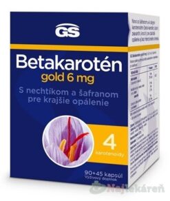 GS Betakarotén gold 6 mg cps s nechtíkom a šafranom 90+45 135 ks Green Swan www.bohre.sk