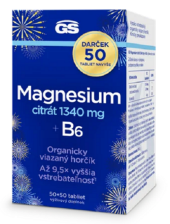 GS Magnesium citrát 1340mg + B6 Darček 50+50 navyše (100tbl) Green Swan www.bohre.sk