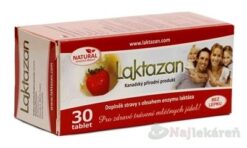 Gelda Laktazan enzym laktáza s příchutí jahody 30 tabliet Laktazan www.bohre.sk