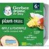Gerber Organic Rastlinný Dezert Jablko a Ananás s kokosovým mliekom 4 x 90 g GERBER www.bohre.sk