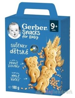 Gerber Snacks for Baby Detské SUŠIENKY (od ukonč. 9. mesiaca) 180 g GERBER www.bohre.sk