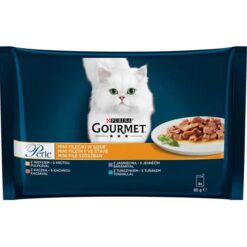Gourmet Perle morka, tuniak, kačica, jahňa 4 x 85 g PURINA www.bohre.sk