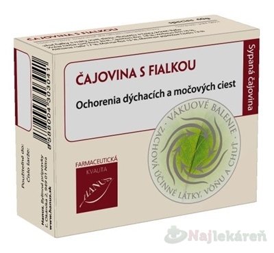 HANUS ČAJOVINA S FIALKOU 40g Hanus www.bohre.sk