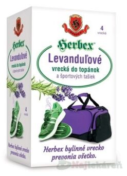HERBEX Levanduľové vrecká do topánok a športových tašiek 4 ks Herbex www.bohre.sk