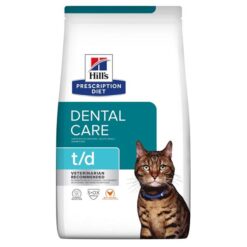 HILLS Diet Feline Dental Care t/d Dry granule pre mačky 3 kg Hills www.bohre.sk