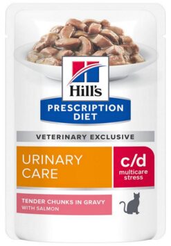 HILLS PD Feline c/d Urinary Stress Salmon - kapsičky pre mačky 12x85g Hills www.bohre.sk
