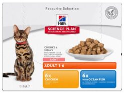 HILLS VE Feline Multi Benefit Adult Chicken/Salmon/Multipack kapsičky pre mačky 12 x 85g Hills www.bohre.sk