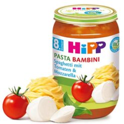 HIPP Príkrm Špagety s rajčinami a mozzarellou, Junior menu (od ukonč. 8. mesiaca) 220 g HIPP www.bohre.sk
