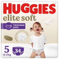 HUGGIES® Elite Soft Pants Nohavičky plienkové jednorázové 5 (12-17 kg) 34 ks HUGGIES www.bohre.sk