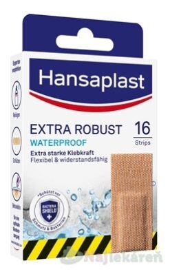 Hansaplast EXTRA ROBUST Waterproof odolná náplasť 16ks Hansaplast www.bohre.sk