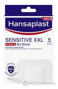 Hansaplast MED SENSITIVE XXL náplasť (8x10 cm), 5ks Hansaplast www.bohre.sk
