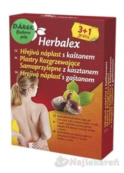 Herbalex Hrejivá náplasť s gaštanom na bolesť 4 ks Herbalex www.bohre.sk