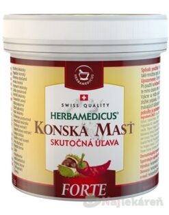 Herbamedicus konská masť Forte hrejivá 500 ml Herbamedicus www.bohre.sk