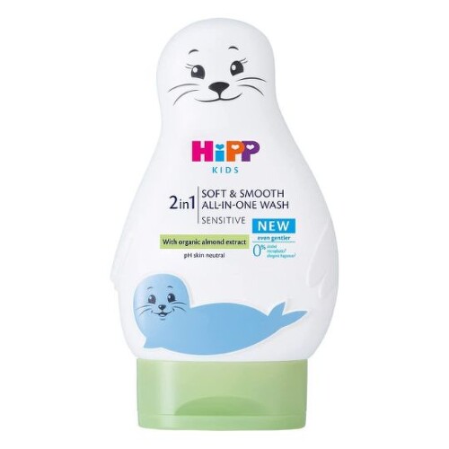 HiPP Babysanft šampón na telo a vlasy 2v1 sensitiv s výťažkom z bio mandli 200 ml HiPP www.bohre.sk