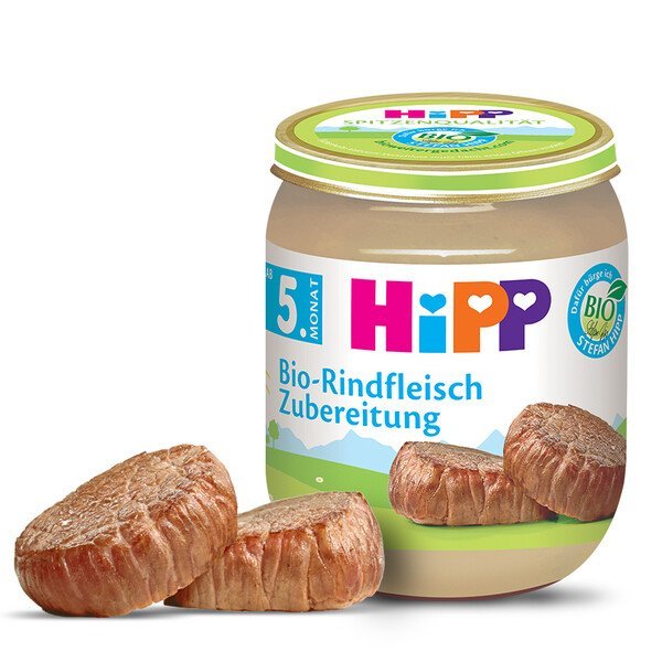 HiPP Bio príkrm hovädzie mäso - pyré 125g HIPP www.bohre.sk