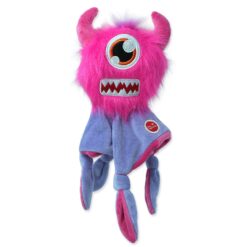 Hračka Dog Fantasy Monsters strašidlo pískacie chlpaté ružové s dečkou 28cm DOG FANTASY www.bohre.sk