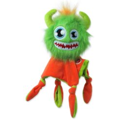 Hračka Dog Fantasy Monsters strašidlo pískacie chlpaté zelené s dečkou 28cm DOG FANTASY www.bohre.sk