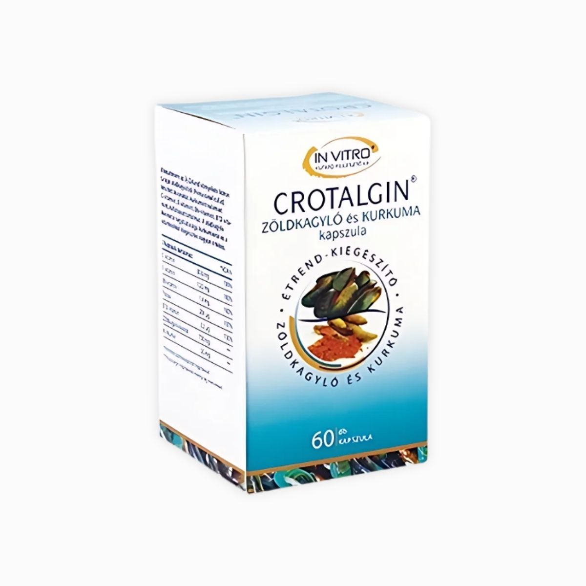 IN VITRO Crotalgin kapsule - prírodná podpora kĺbov s extraktom zo zelenej mušle a kurkumy - 60 kapsúl - InVitro IN VITRO www.bohre.sk