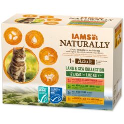 Iams Naturally Cat Land & sea collection 12 x 85 g IAMS www.bohre.sk