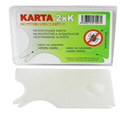Interpharm Karta 2xK na vyberanie kliešťov 1 ks Interpharm www.bohre.sk