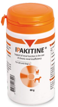IpaKitine na podporu obličiek pri chronickej nedostatočnosti obličiek u psov a mačiek 60g Vetoquinol www.bohre.sk