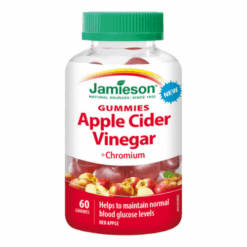 JAMIESON Jablčný ocot s chrómom gummies želatínové pastilky s jablkovou príchuťou 60 ks JAMIESON www.bohre.sk