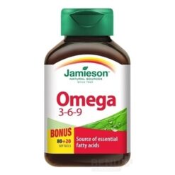 JAMIESON Omega 3-6-9 80 + 20 tabliet ZADARMO JAMIESON www.bohre.sk
