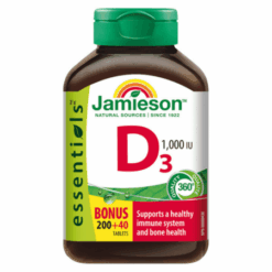 JAMIESON Vitamín D3 1000 IU 200 + 40 tabliet ZADARMO JAMIESON www.bohre.sk