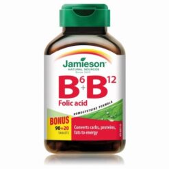 JAMIESON Vitamíny B6 + B12 a kyselina listová 110 tabliet JAMIESON www.bohre.sk