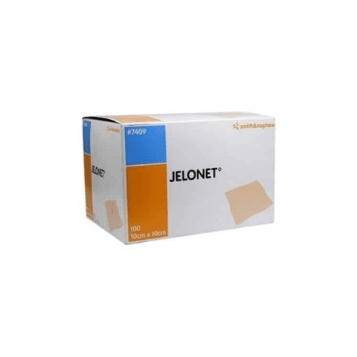 JELONET Krytie na rany 10 x 10 cm mastný tyl impregnovaný čistým bielym parafínom 100 ks Jelonet www.bohre.sk