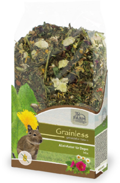 JR Farm Grainless Mix Degu kompletné krmivo pre osmáky degu 650g JR Farm www.bohre.sk