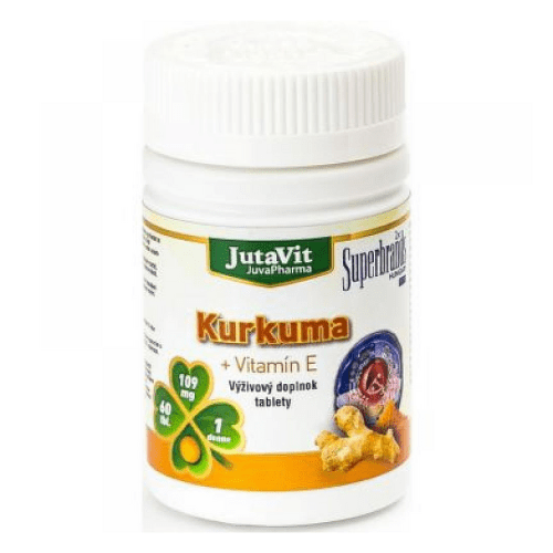 JUTAVIT Kurkuma + vitamín E 60 tabliet JUTAVIT www.bohre.sk