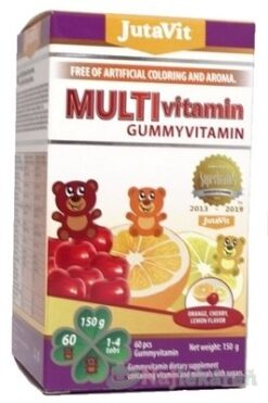 JUTAVIT MUTLIVITAMIN KIDS GUMKACI ZELAT.MEDV.60KS Jutavit www.bohre.sk