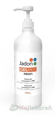 Jadon GEL HOT Profihrejivý gél s kostihojom a CBD 1000 g Jadon www.bohre.sk