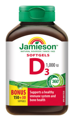 Jamieson Vitamín D3 1000 IU 180 tabliet JAMIESON www.bohre.sk