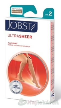 Jobst Ultra Sheer kompresívne lýtkové pančuchy so zatvorenou špičkou karamelové JOBST www.bohre.sk