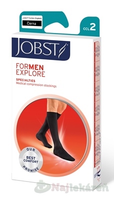 Jobst for Men Explore kompresívne lýtkové pančuchy so špicou bežná dĺžka čierne JOBST www.bohre.sk