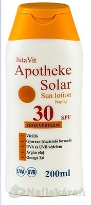 JutaVit Apotheke Solar Sun lotion 30 SPF, 200 ml mlieko Jutavit www.bohre.sk