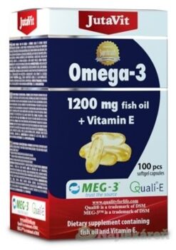 JutaVit Omega-3 1200 rybí olej + vitamín E inov.2021 100 ks Jutavit www.bohre.sk