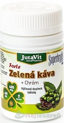 JutaVit Zelená káva Forte + Chróm 60 tabliet Jutavit www.bohre.sk