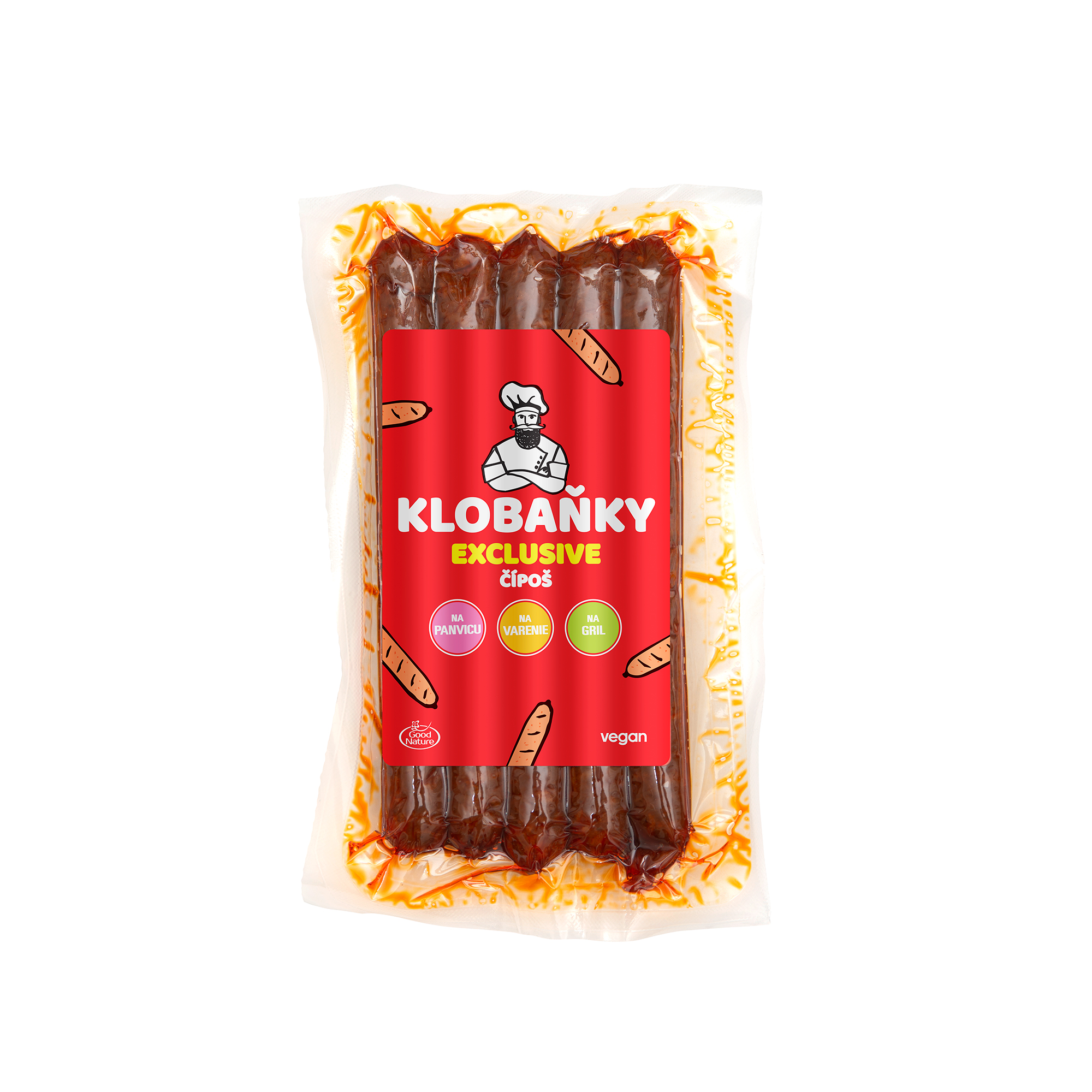 KLOBAŇKY EXCLUSIVE čípoš, 160 g VEGAN Klobaňa | Vegánske potraviny www.bohre.sk