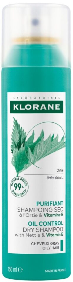 KLORANE Suchý šampón so žihľavou & vitamínom E na mastné vlasy 150ml Klorane www.bohre.sk