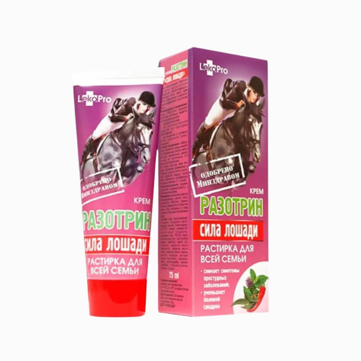 KONSKÁ SILA krém RAZOTRIN - na bolesti hrdla, prechladnutie - 75 ml - LekoPro LekoPro www.bohre.sk