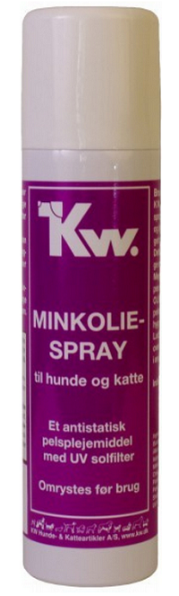 KW spray antistatický s norkovým olejom pre psy a mačky 220ml KW www.bohre.sk