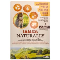 Kapsička IAMS Naturally Adult kura & jahňacie v omáčke 85g IAMS www.bohre.sk