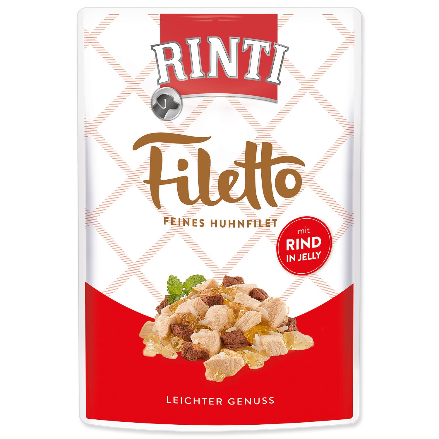 Kapsička Rinti Filetto Adult kura a hovädzie v želé 100g RINTI www.bohre.sk