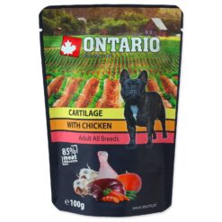 Kapsička pre psy Ontario chrupavky s kuracím vo vývare 100g ONTARIO www.bohre.sk