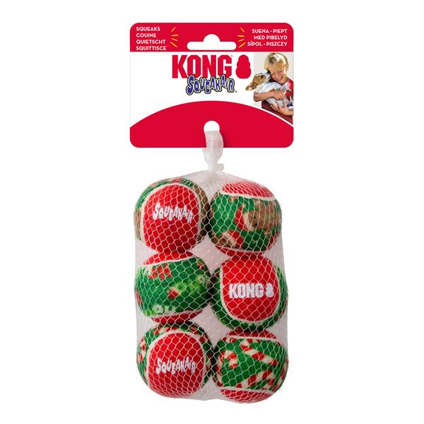 Kong Holiday vianočné pískacie tenisové lopty 5 x 5 x 5 cm 6 ks KONG www.bohre.sk