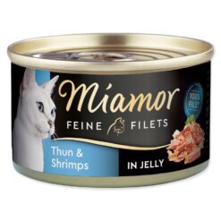 Konzerva Miamor Feine Filets Adult tuniak s krevetami v želé 100g MIAMOR www.bohre.sk