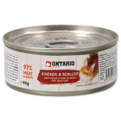 Konzerva Ontario kuracie kúsky a mušle 95g ONTARIO www.bohre.sk